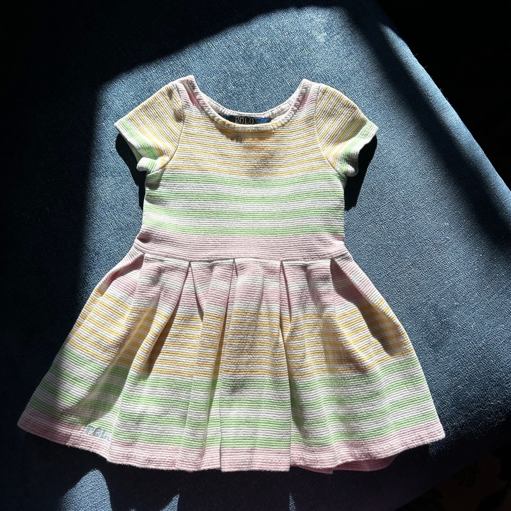 Polo by Ralph Lauren Multicolor Striped Kids Dress